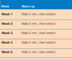 jogging schedule 